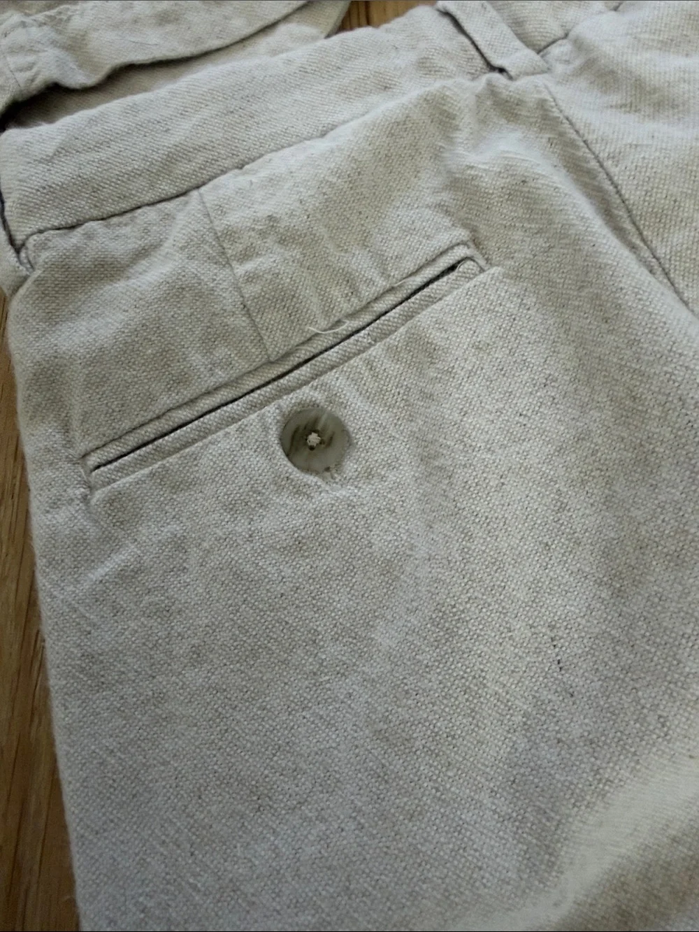Zara Boys Light Beige Linen Suit Jacket and Trousers